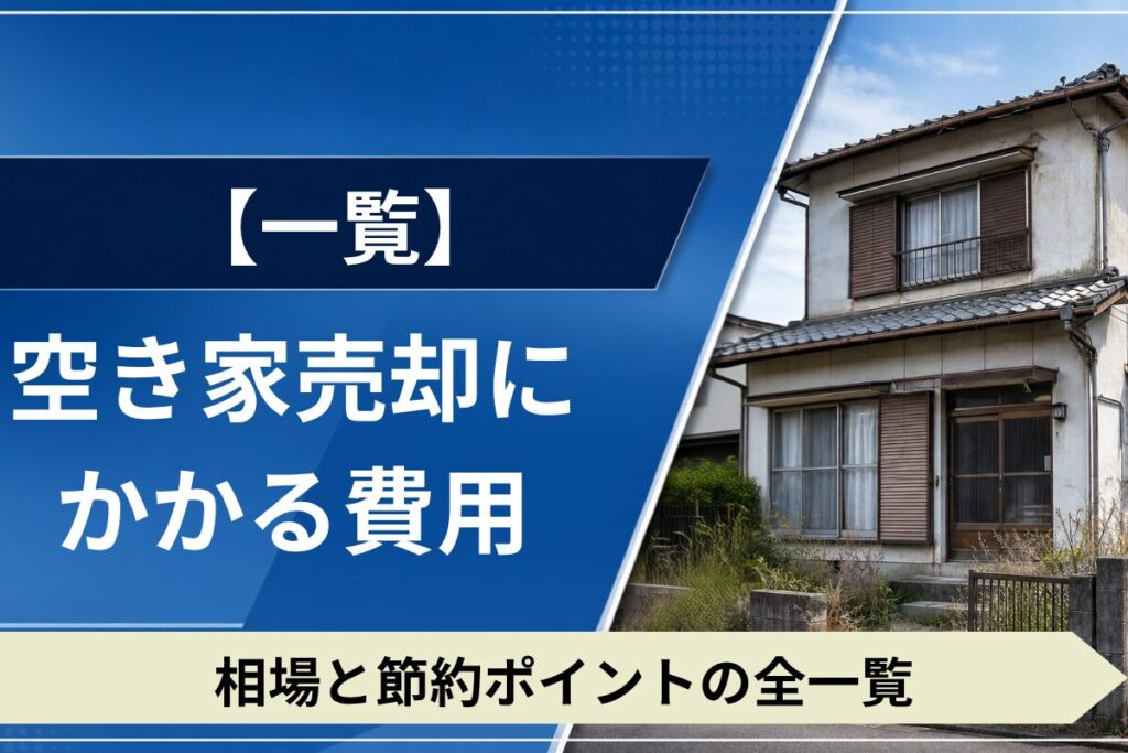 空き家売却にかかる費用と相場の目安を解説。