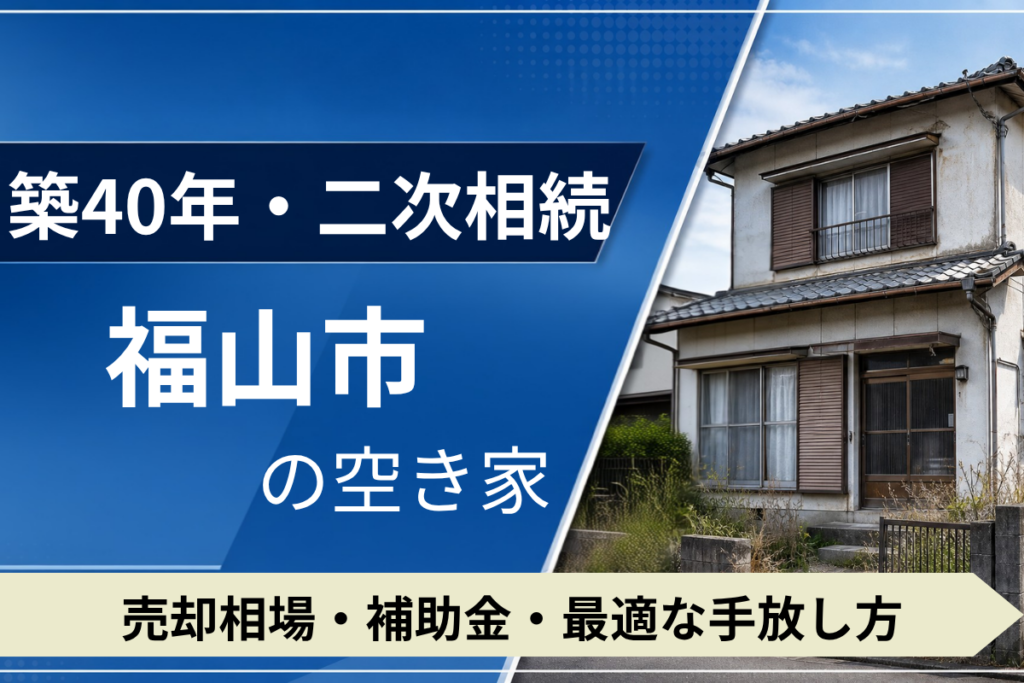 【築40年・二次相続】福山市の空き家を売るには？売却相場・補助金・手放し方
