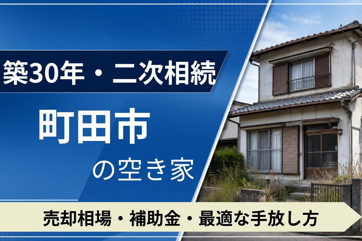 【築30年・二次相続】町田市の空き家を売るには？売却相場・補助金・手放し方