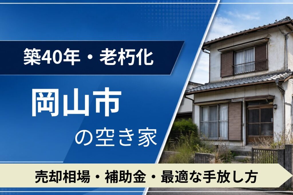 【築40年・老朽化】岡山市の空き家を売るには？売却相場・補助金・手放し方