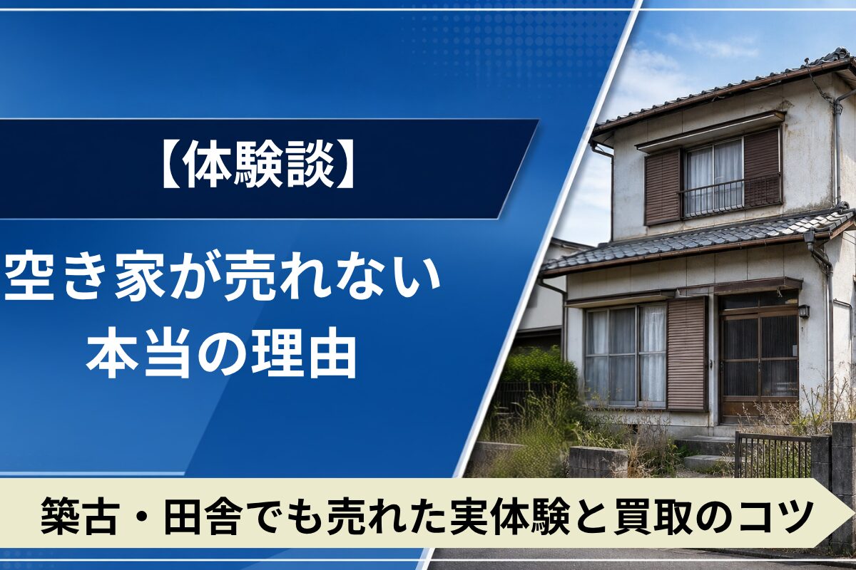 空き家が売れない理由と売却成功のためのポイントを紹介。
