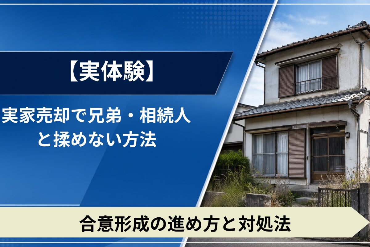 実家売却で兄弟や相続人と揉めないための合意形成の進め方