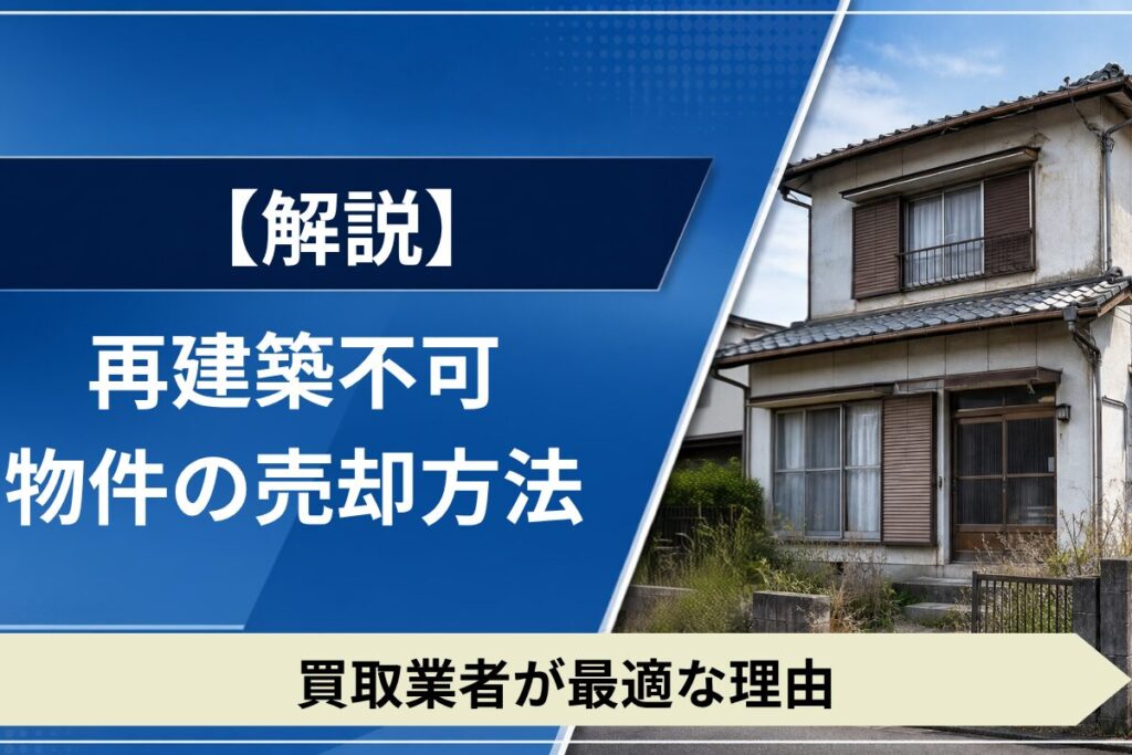 再建築不可物件を売却する方法と買取活用のポイント。