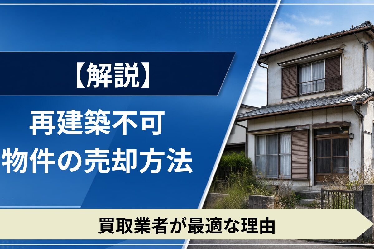 再建築不可物件を売却する方法と買取活用のポイント。