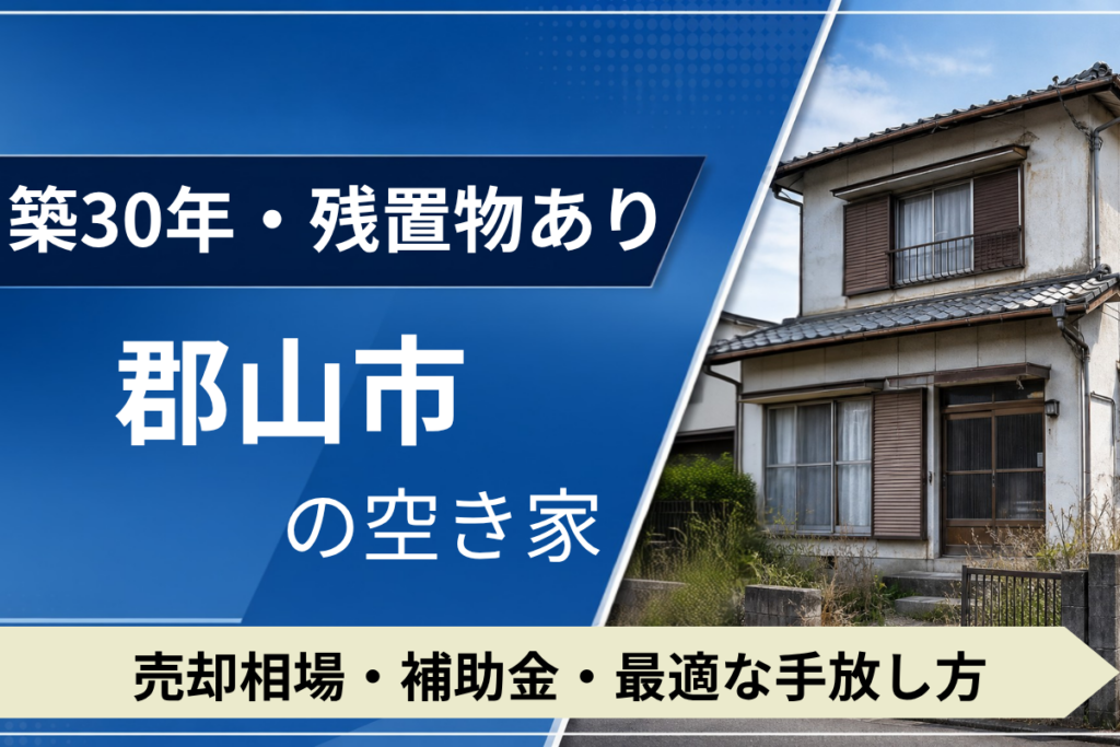 【築30年・残置物あり】郡山市の空き家を売るには？売却相場・補助金・手放し方