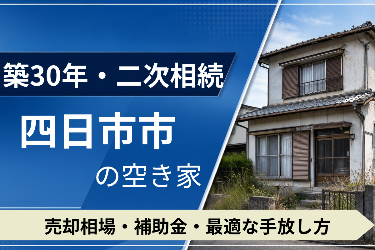 【築30年・二次相続】四日市市の空き家を売るには？売却相場・補助金・手放し方